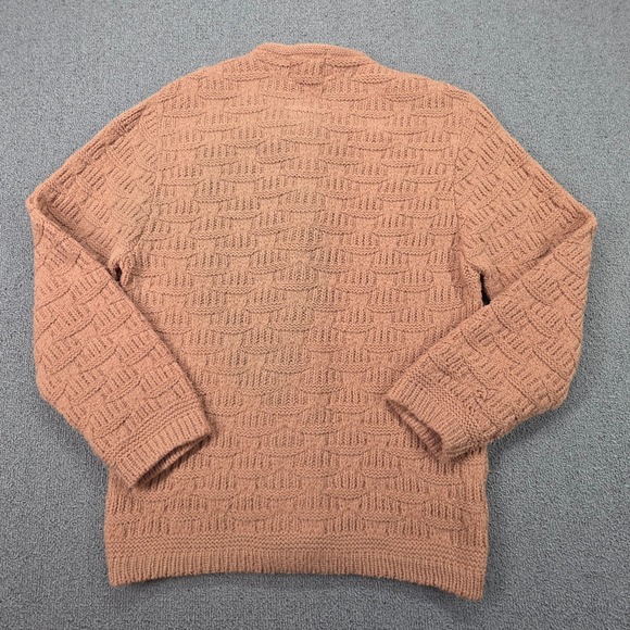 Vintage House of Morrison Pink Textured Knit Cardigan Orlon Sayelle Button Front - Picture 4 of 8